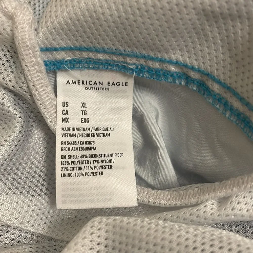 American Eagle AEO Palm Tree Swim Trunks Blue XL
